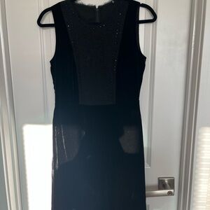 Elie Tahari Black Sleeveless Midi Dress